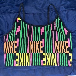 Cropped multicolor Nike tank